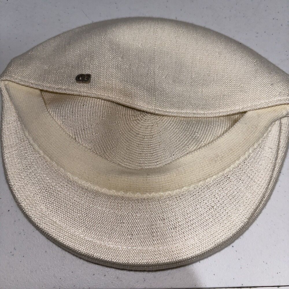 Vintage 90s Country Gentleman Ivory Newsboy Hat RN 29219 Golf Cabbie Style